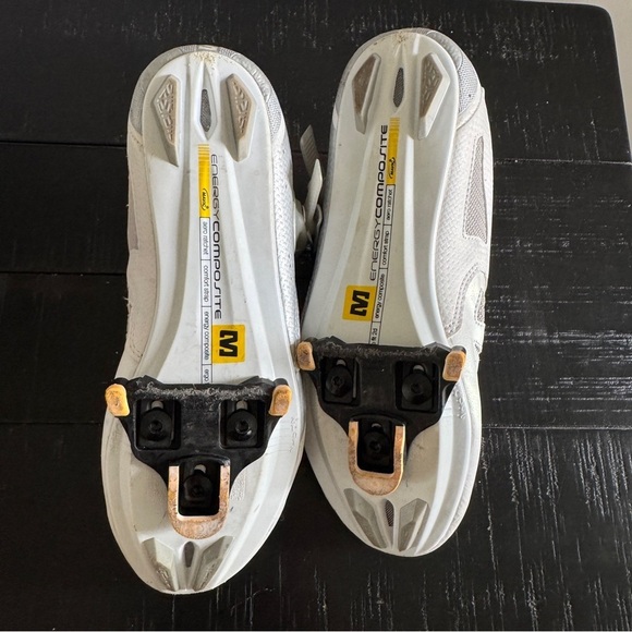 Mavic Women’s 9.5 Road Bike Shoes w/ Cleats – Peloton Compatible, White - Picture 7 of 7